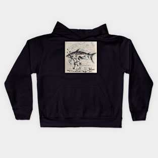 the trapped fish Kids Hoodie